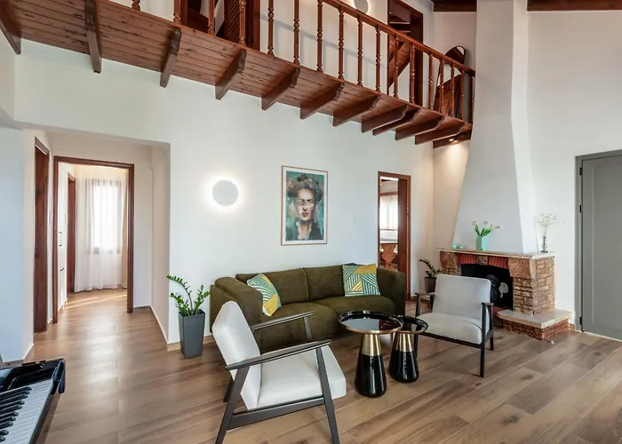 Seaview With Piano By Chania Living Stories Villa *